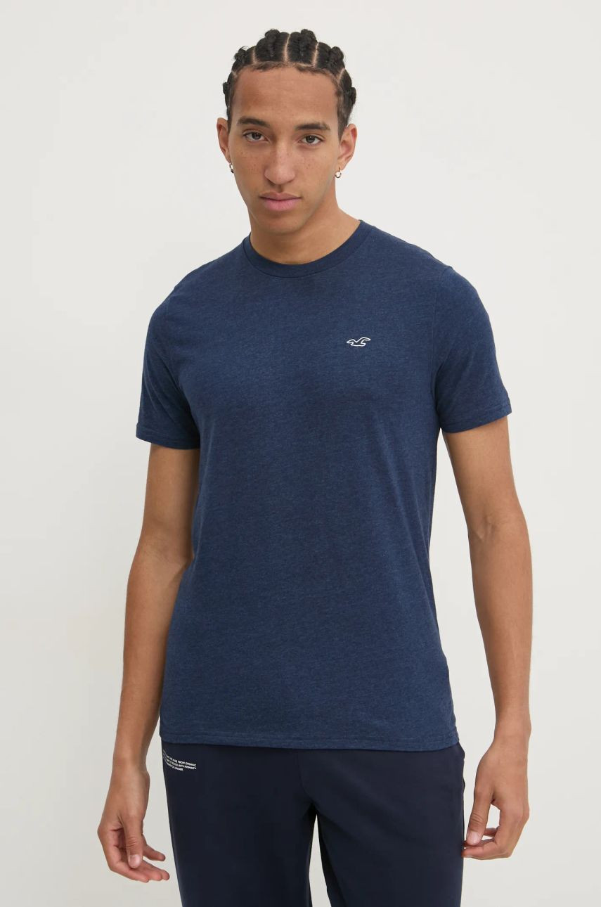 Tričko Hollister Co. 3-pak pánske, béžová farba, jednofarebné, KI324-1124