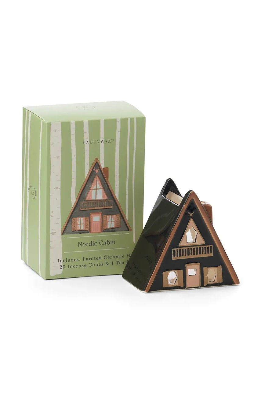 Keramický domček na vonné tyčinky Paddywax Nordic Cabin viac farieb