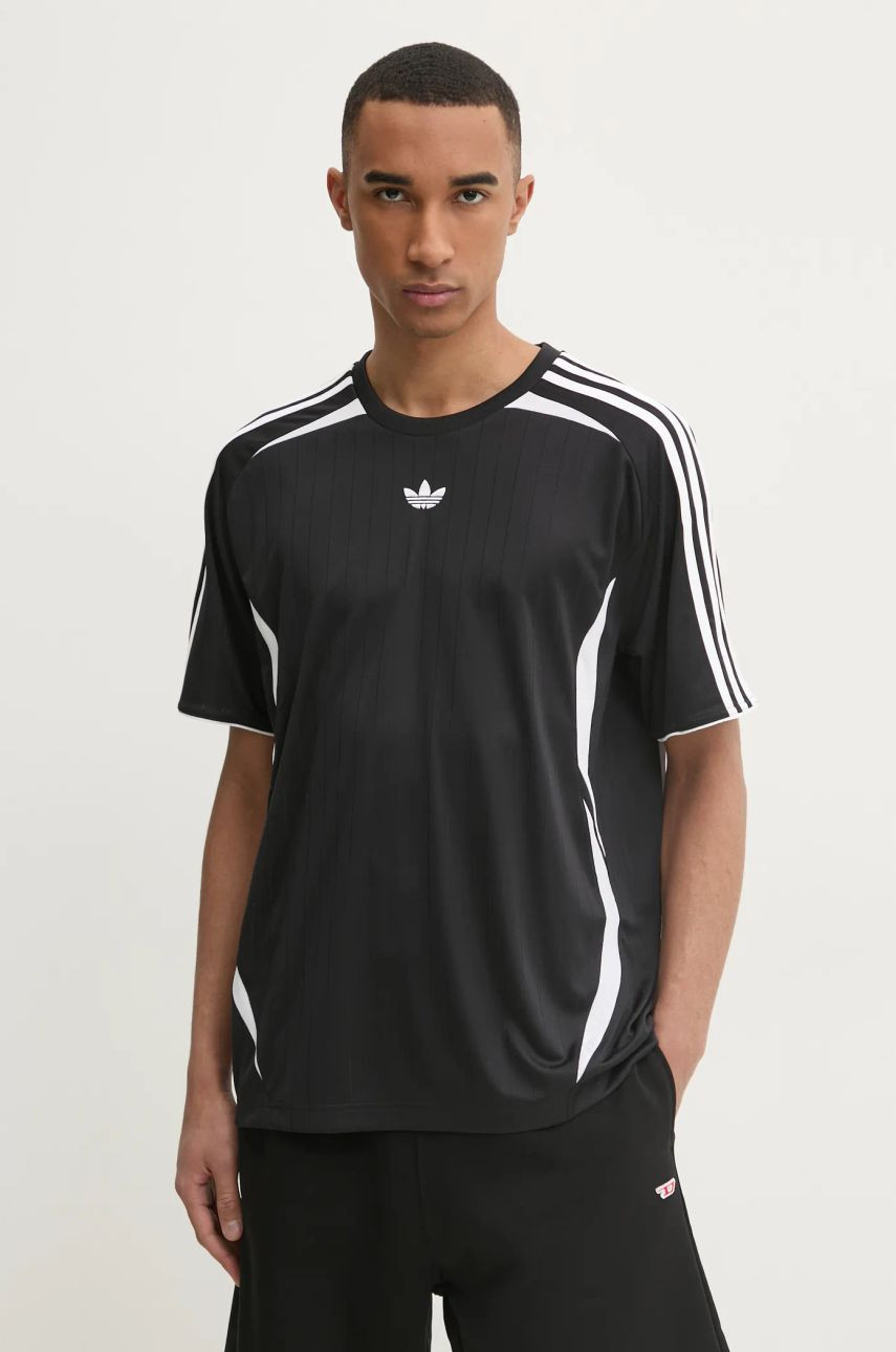 Tričko adidas Originals Teamgeist pánske, čierna farba, s nášivkou, JC6229