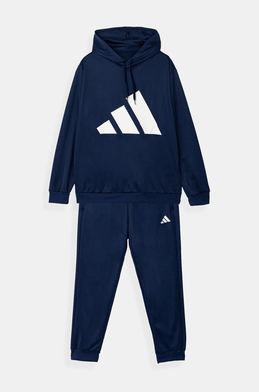 Tepláková súprava adidas BL FT HD TS pánska, tmavomodrá farba, JC5389