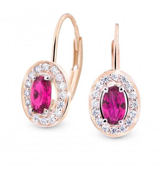 Cutie Jewellery Pôvabné náušnice s trblietavými zirkónmi Z8049-55-X-4 červená