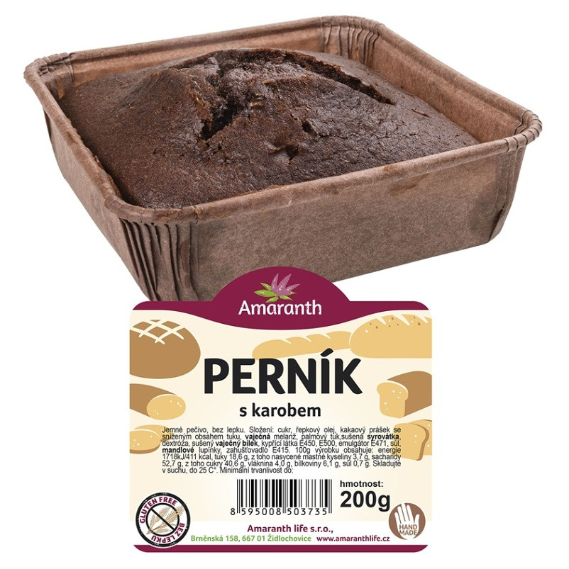 AMARANTH Bezlepkový perník s karobom 200 g