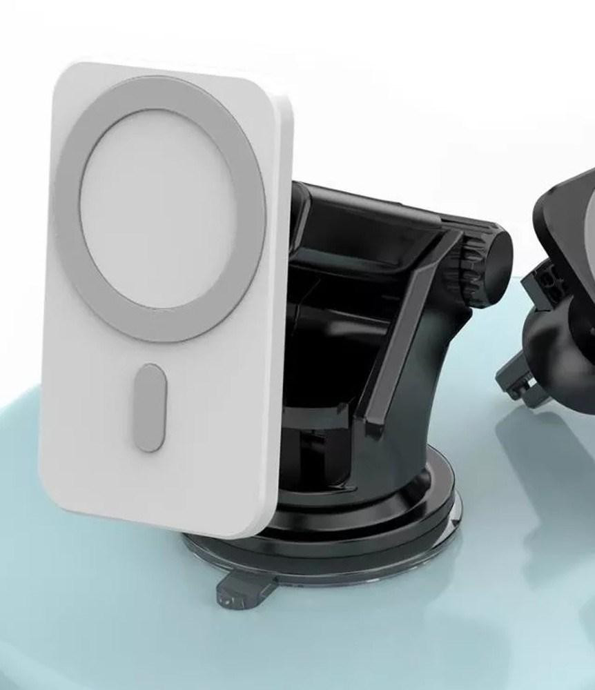 1stCOOL bezdrôtová QI nabíjačka 15W, magnetická, do auta, MagSafe kompatibilná, biela