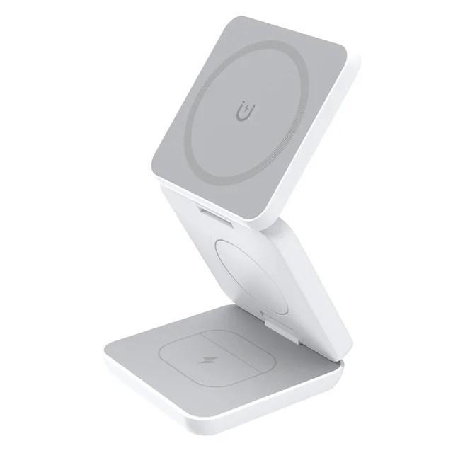 1stCOOL bezdrôtová skladacia QI nabíjačka 3v1, MagSafe, USB-C, biela