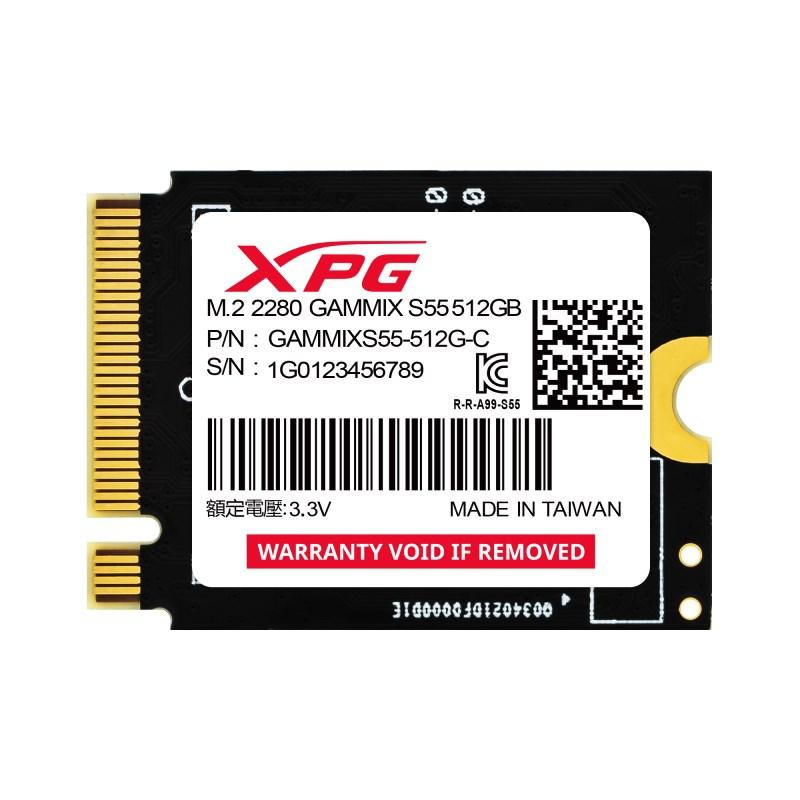 ADATA SSD 512GB XPG GAMMIX S55, PCI Gen4x4, M.2 2230, (R:5000/ W:3000MB/s)