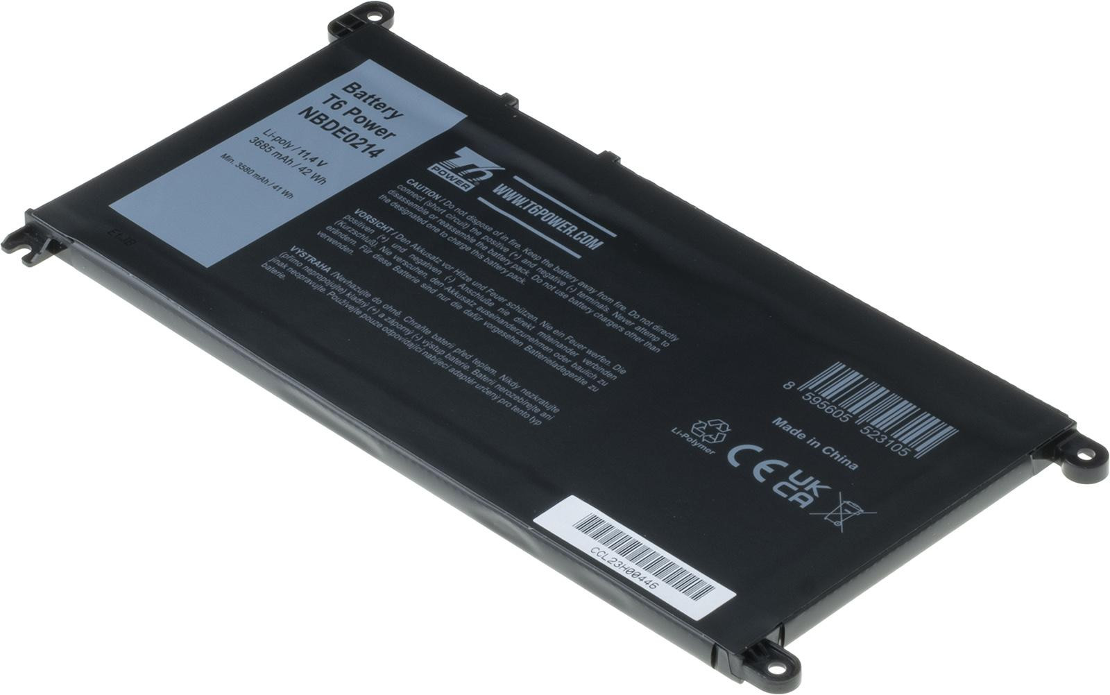 Batéria T6 Power Dell Insprion 3581, 3582, 3584, 5584, Vostro 5581, 3685mAh, 42Wh, 3cell, Li-poly