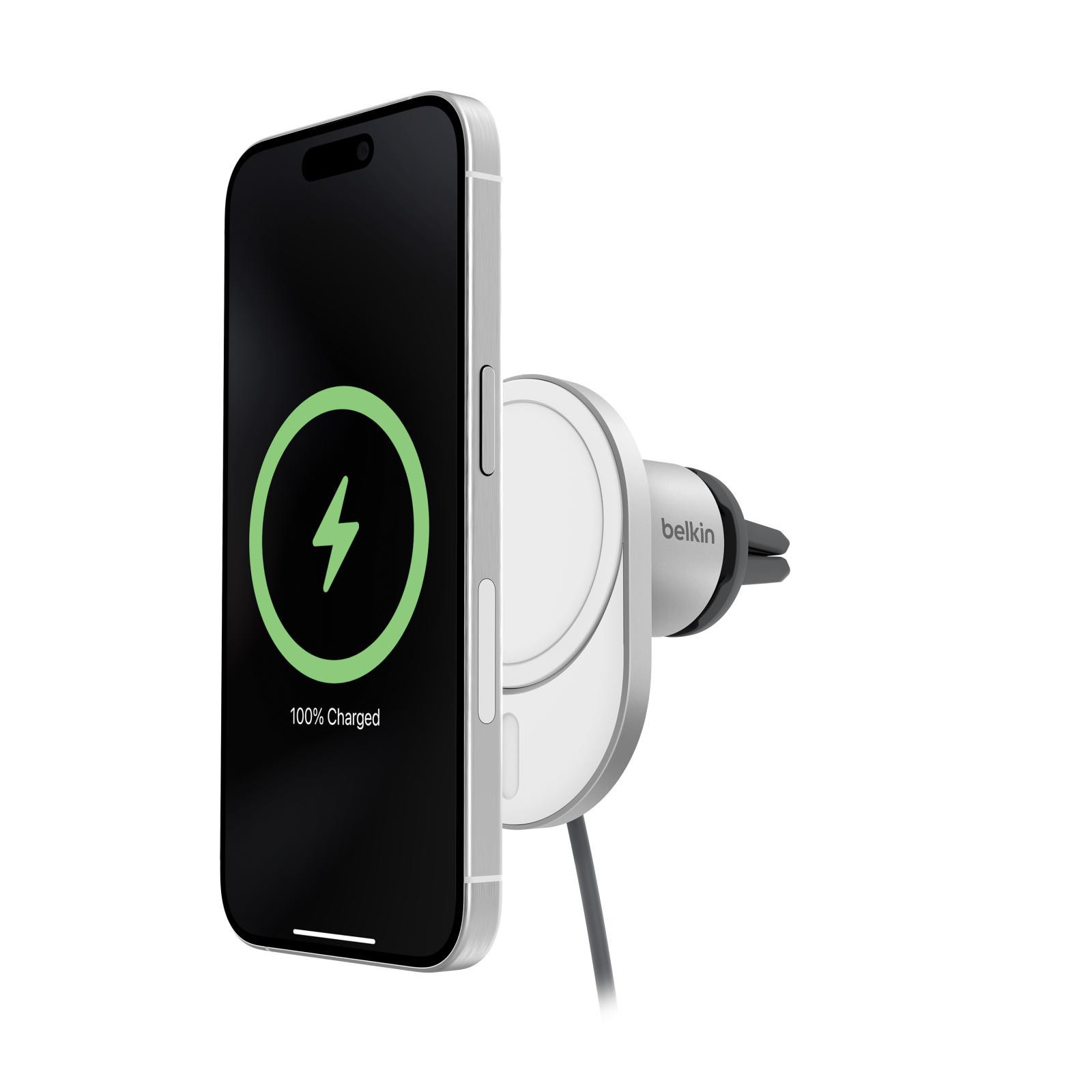 Belkin BOOST CHARGE ™ Qi2 Magnetický držiak s nabíjaním do auta, 15W, šedý