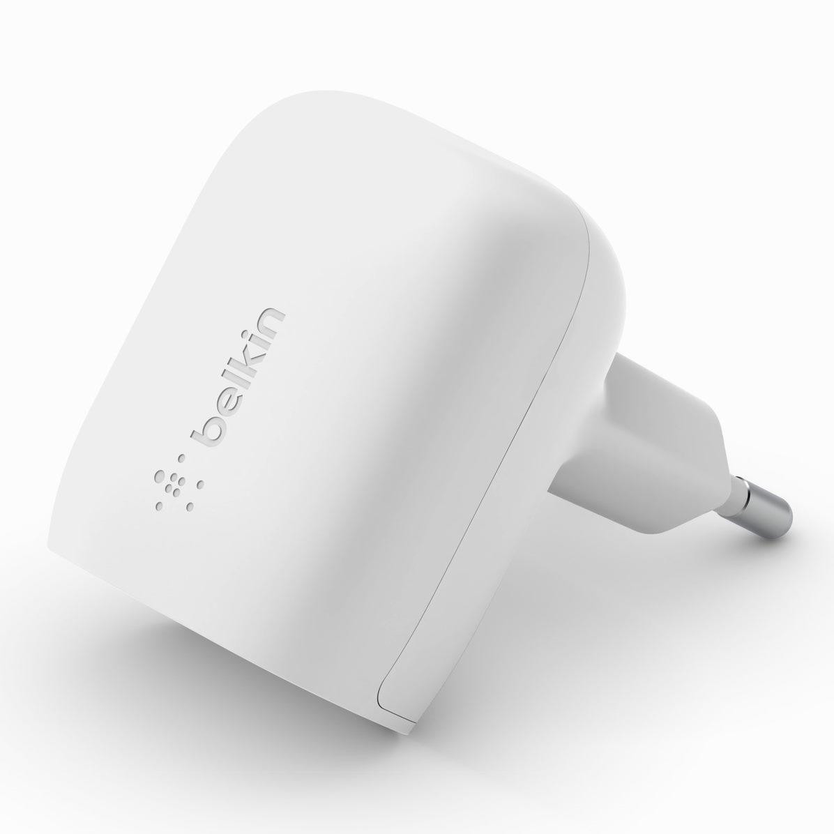 Belkin BOOST CHARGE™ 20W USB-C Power Delivery PPS nástenná nabíjačka, biela