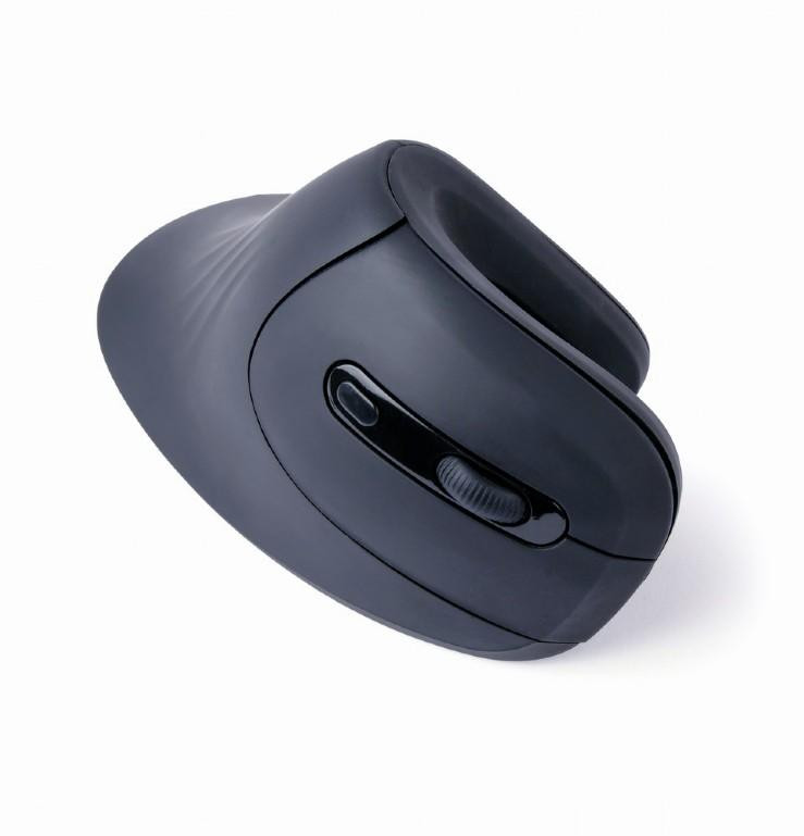 Gembird MUSW-ERGO-03/Ergonomická/Optická/Pre pravákov/1 600 DPI/Bezdrôtová USB/Čierna