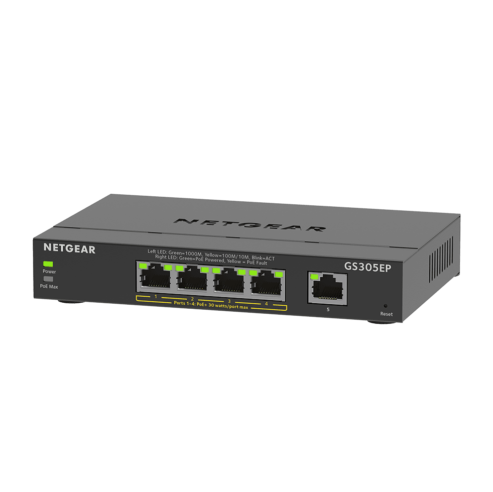 NETGEAR 5PT GE PLUS SWCH W/POE+