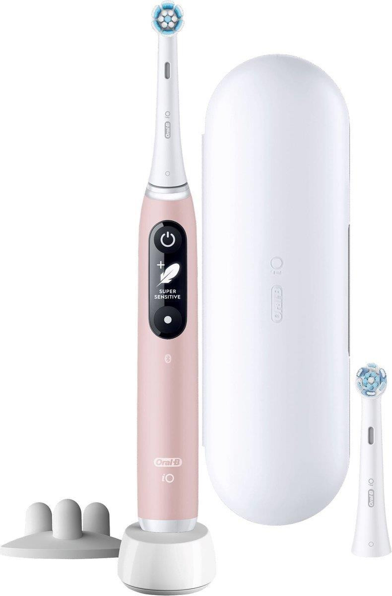 Oral-B iO Series 6s elektrická zubná kefka, časovač, tlakový senzor, 5 programov, aplikácia Oral-B, ružová