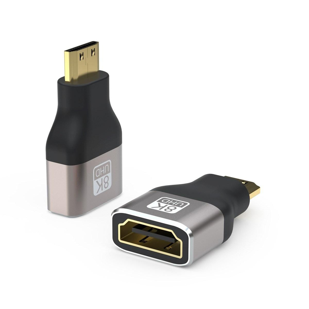 PREMIUMCORD Adaptér 8K HDMI Typ A - mini HDMI Typ C, kovová, pozlátená