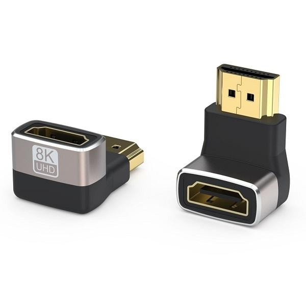 PremiumCord Adapter HDMI M/F zahnutý do pravého uhla 90°, pozlátená