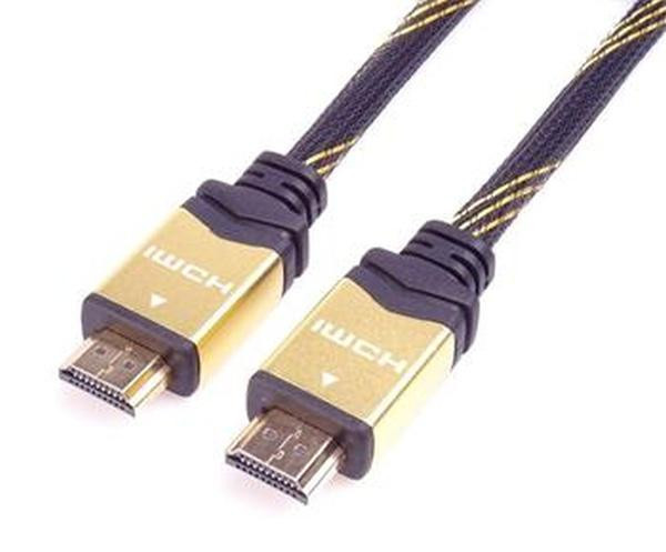 PremiumCord HDMI 2.0 High Speed + Ethernet kábel HQ, pozlátené konektory, 2m