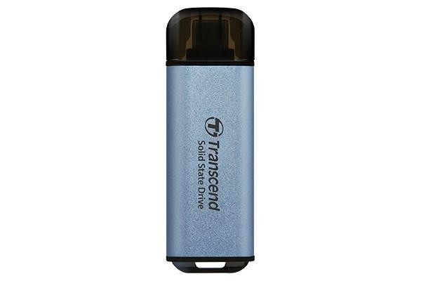 TRANSCEND Externý SSD ESD300C 512GB, External SSD, USB 10Gbps, Type C, strieborná