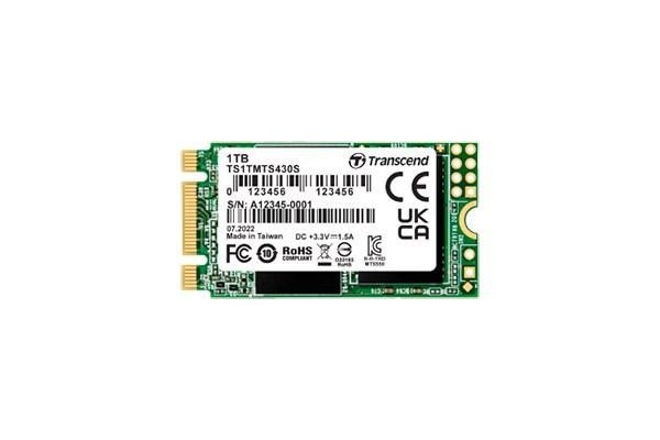 TRANSCEND SSD M.2 430S 1TB, M.2 2242 SSD, SATA3 B+M Key, TLC