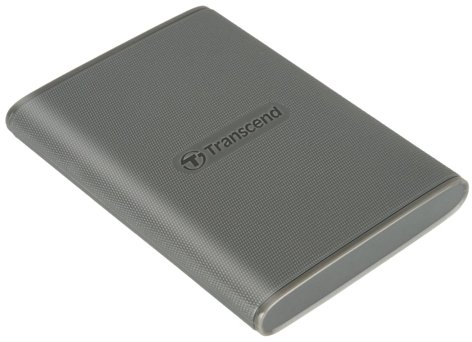 Transcend ESD360C 2TB, USB 20Gbps Type C, Externý SSD disk (3D NAND flash), kompaktné rozmery, sivý
