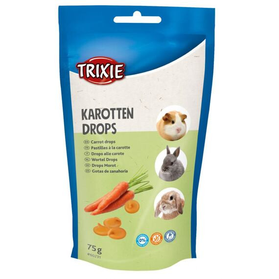 Trixie mrkvové dropsy - výhodné balenie: 3 x 75 g