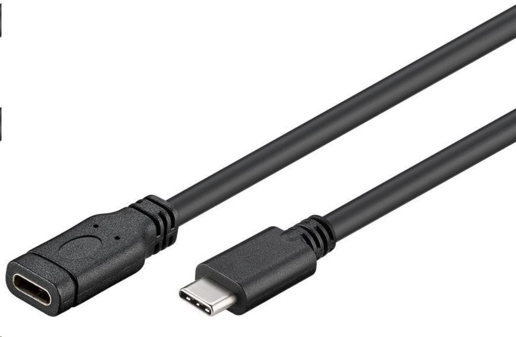 PREMIUMCORD USB-C predlžovací kábel (USB 3.1 generation 1), C/M - C/F, 1m