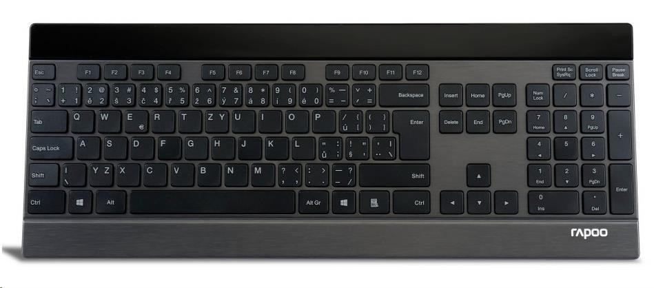 RAPOO Klávesnica E9270p USB, multimediálna, bezdrôtová, čierna, CZ