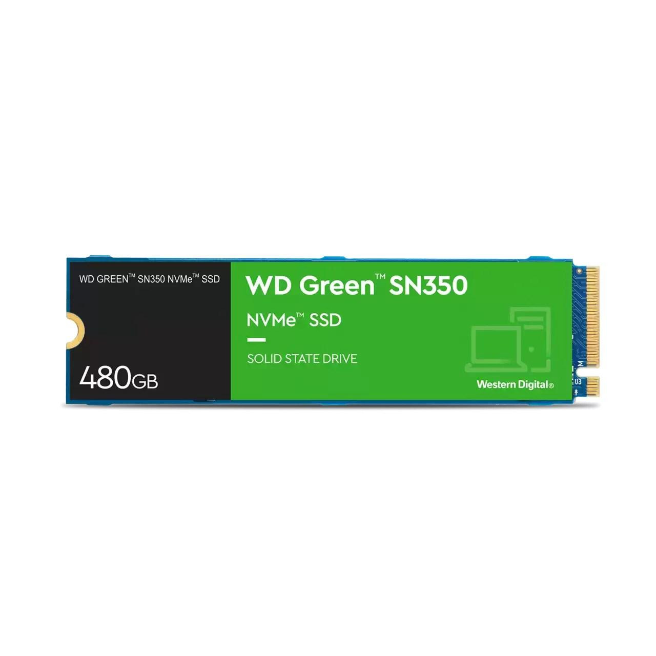 WD GREEN SSD NVMe 500 GB PCIe SN350, Geb3 8 GB/s, (R:2400/W:1650 MB/s)