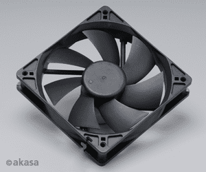 ventilátor Akasa - 12 cm - čierny - tichý S