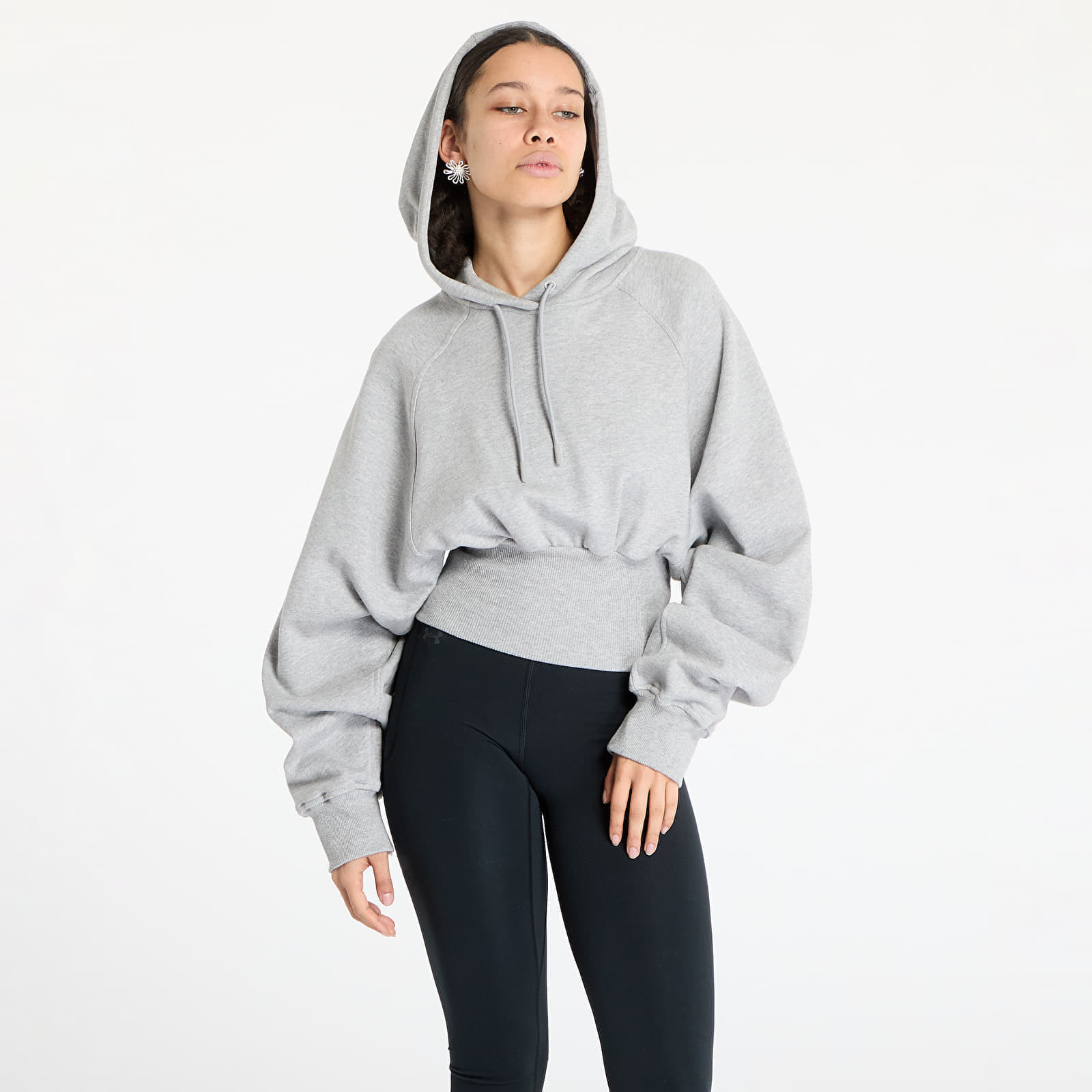 Mikina adidas By Stella McCartney Cro-Packed Hoodie Medium Grey Heather L