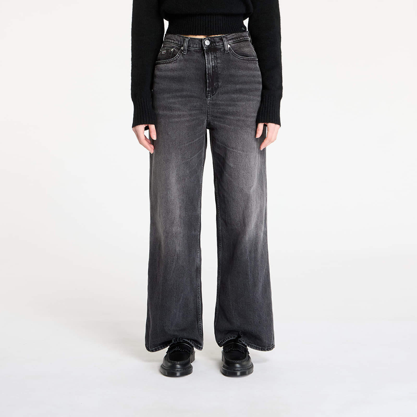 Džínsy Tommy Jeans Claire High Rise Wide Jeans Denim Black W28/L32