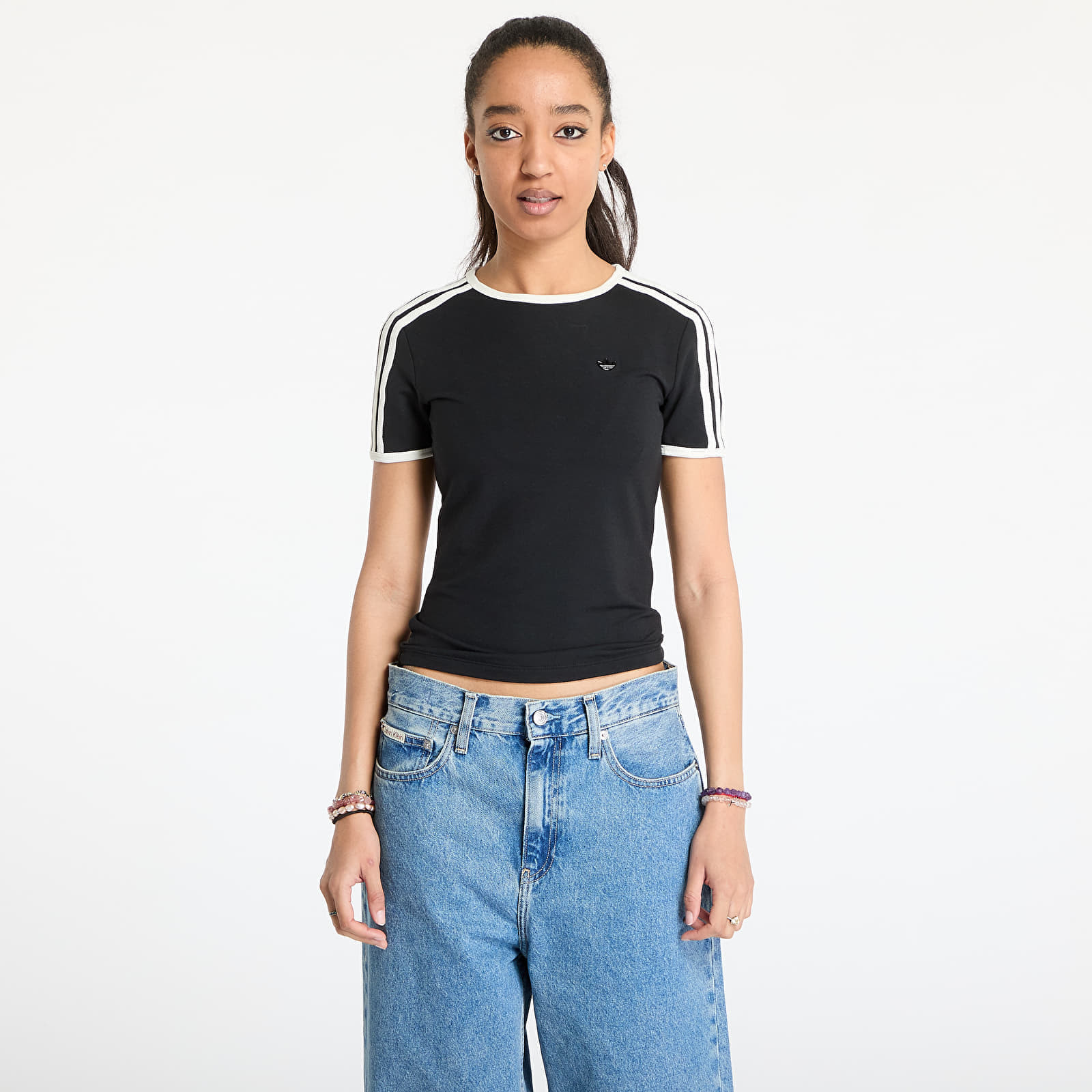 Tričko adidas Originals 3 Stripes Cali Tee Black XS