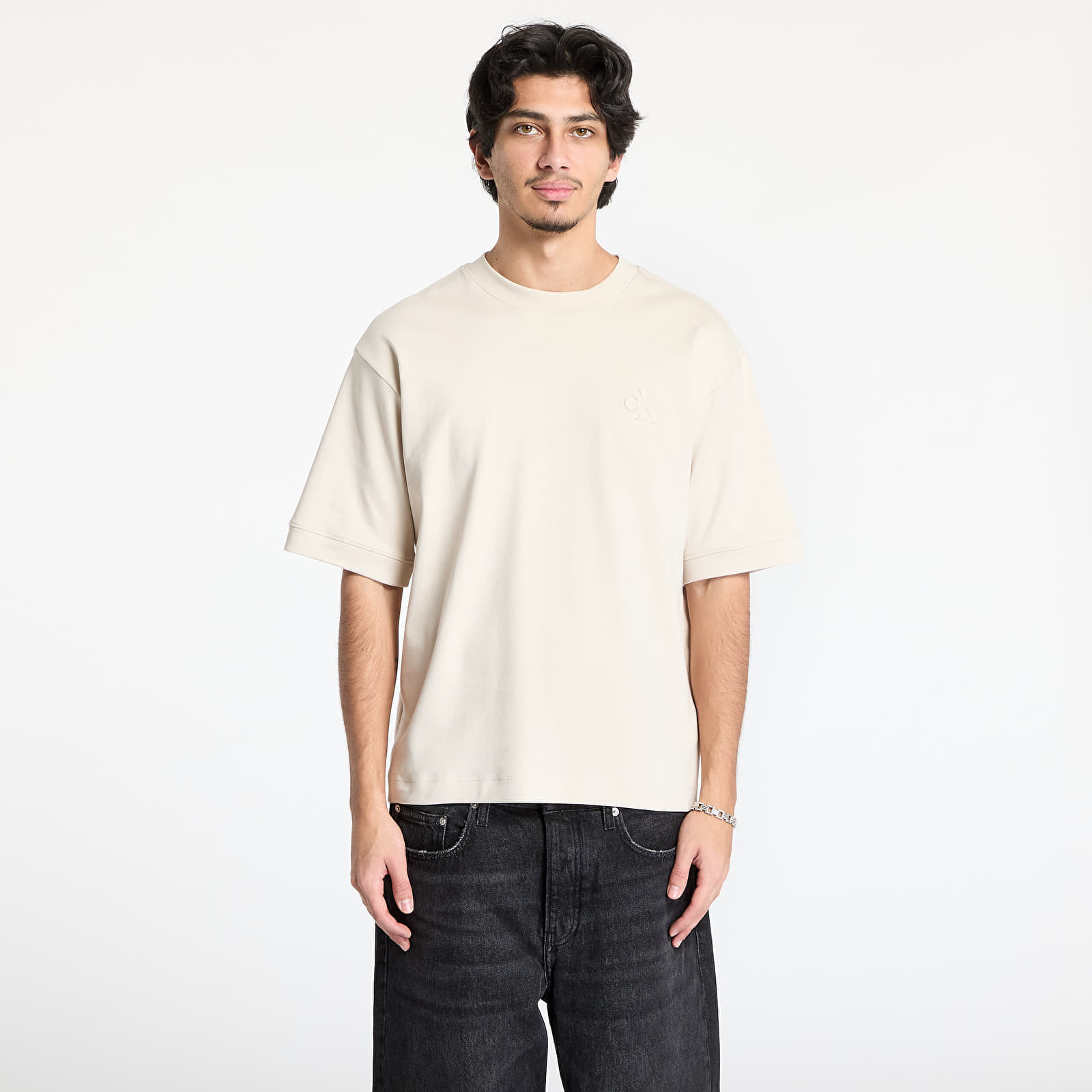 Tričko Calvin Klein Jeans Interlock Tee Gray XL