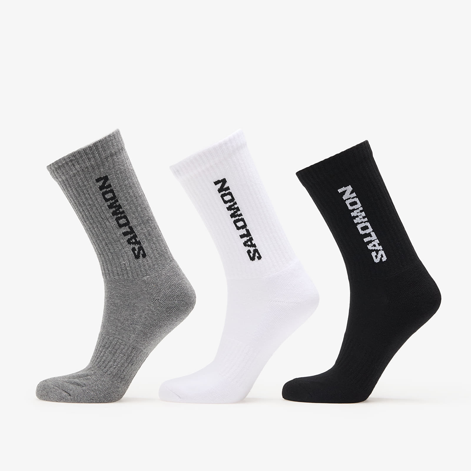 Salomon Everyday Crew Socks 3-Pack Black/ White M