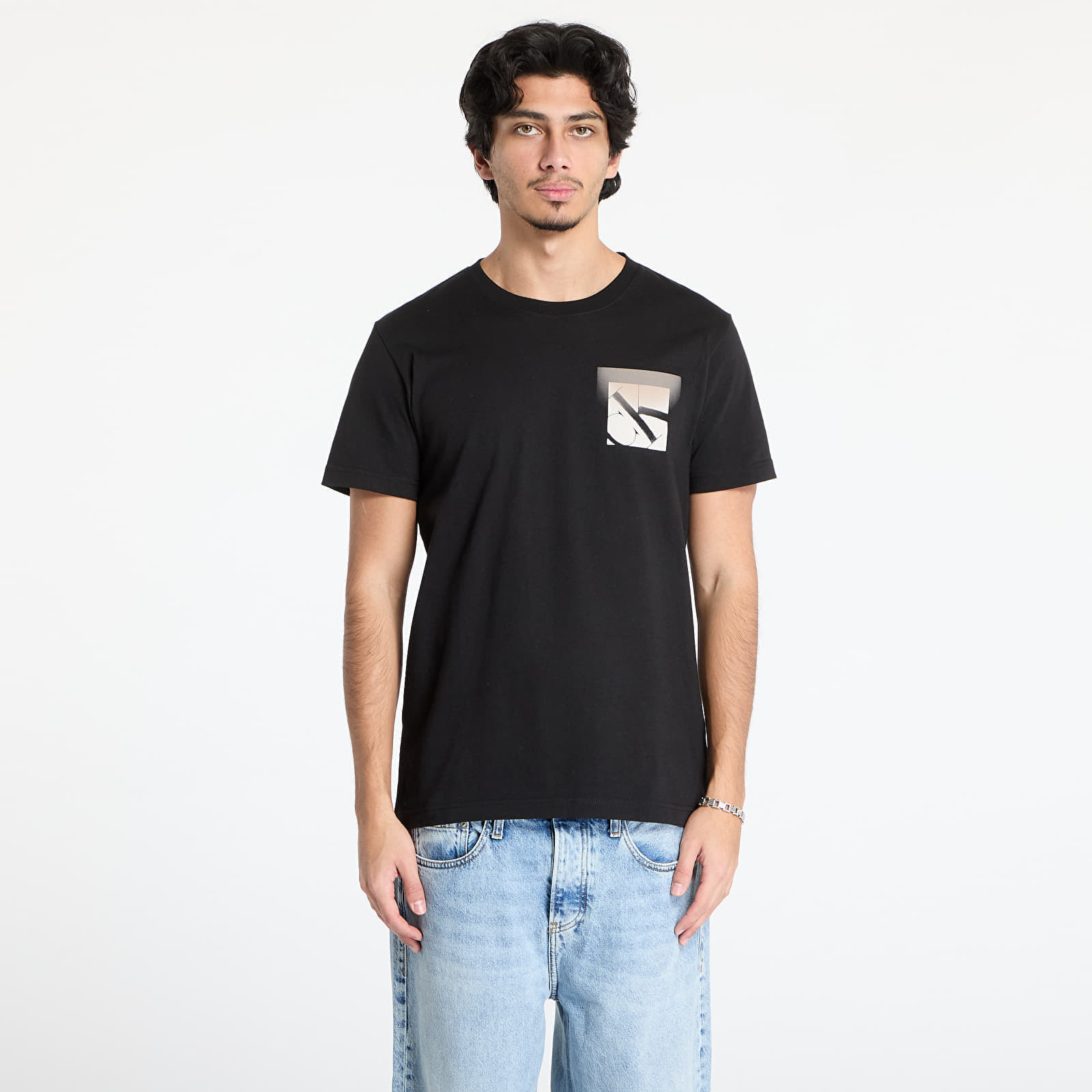 Tričko Calvin Klein Jeans Soft Box Monogram Tee Black L
