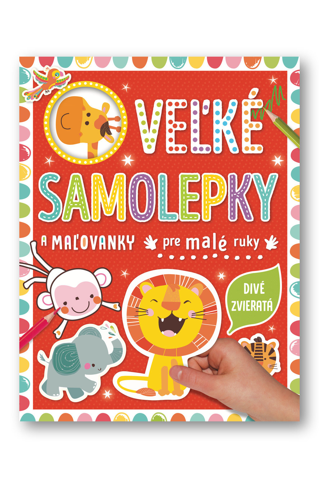 Velké samolepky a omalovánky pre malé ruky Divé zvieratá