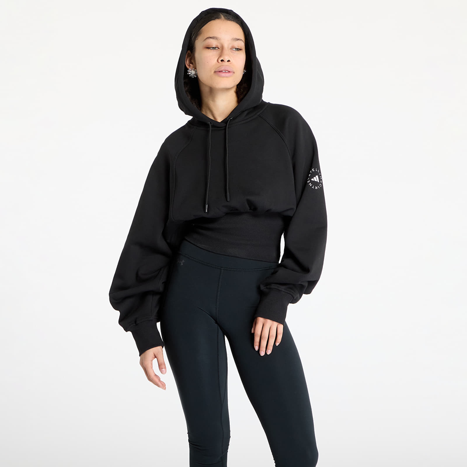 Mikina adidas By Stella McCartney Cro-Packed Hoodie Black M