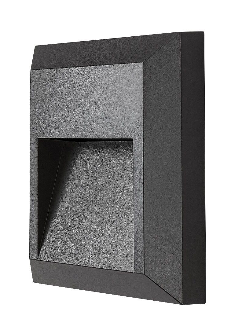 Rabalux Antracitové schodiskové LED svietidlo Trento 4W IP65 77105