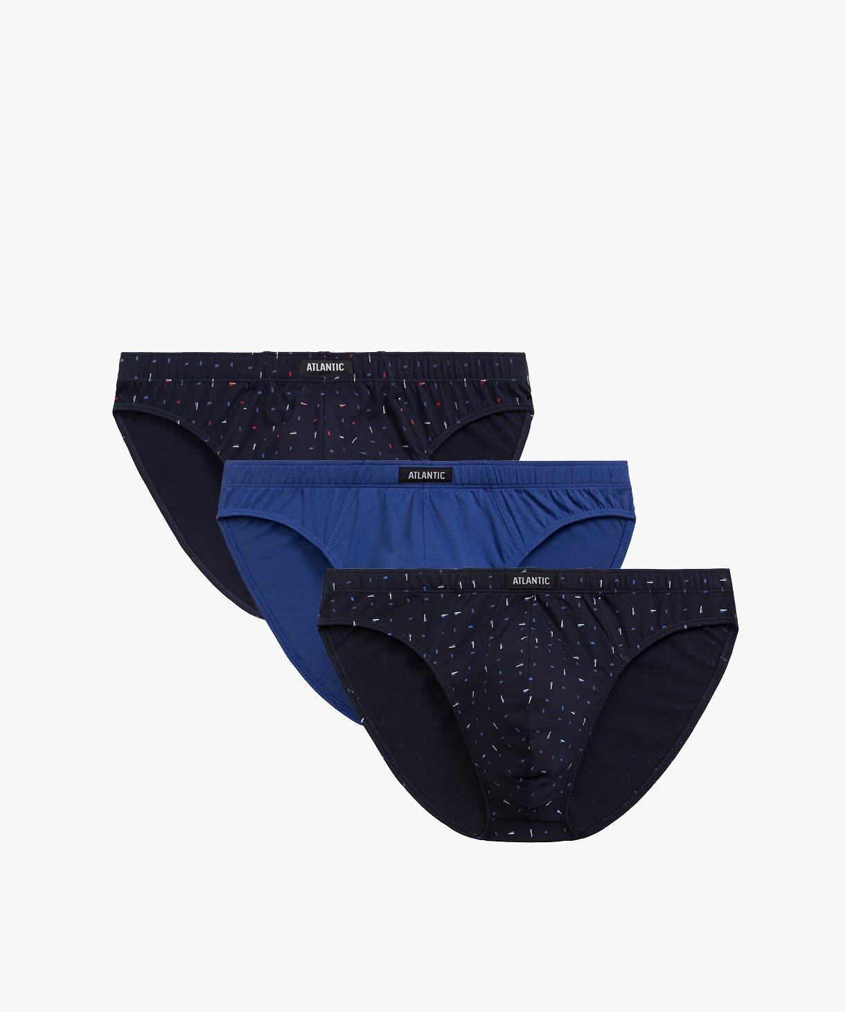 3-PACK Men's Atlantic Sport briefs - dark blue/blue
