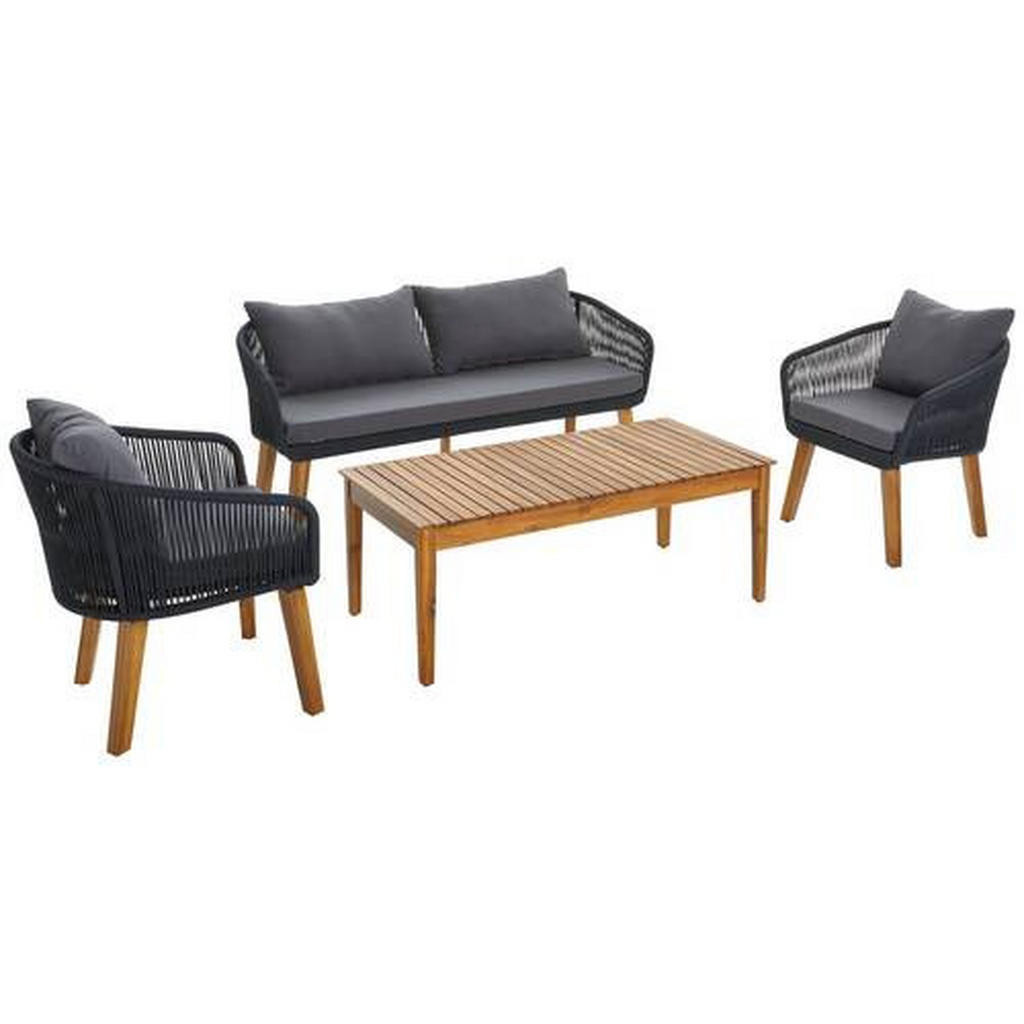 Ambia Garden TERASOVÁ SEDACIA SÚPRAVA drevo, kov, plast, textil