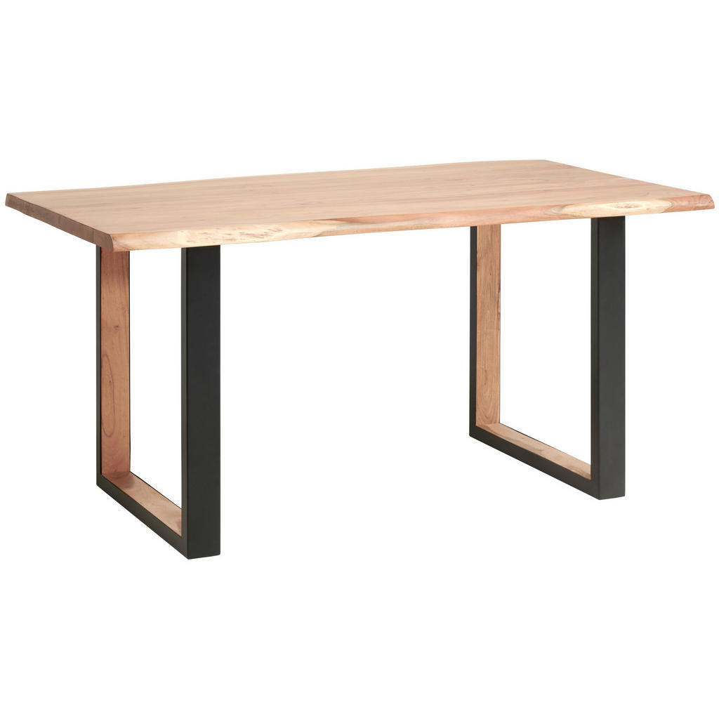 Livetastic JEDÁLENSKÝ STÔL, tvrdé drevo, akácia, čierna, farba akácie, 140/76/80 cm