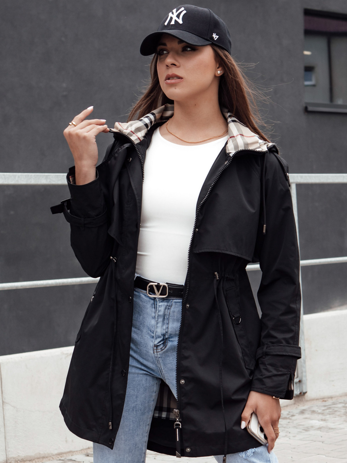 Dámska bunda FASHLOVE black Dstreet TY4392 S