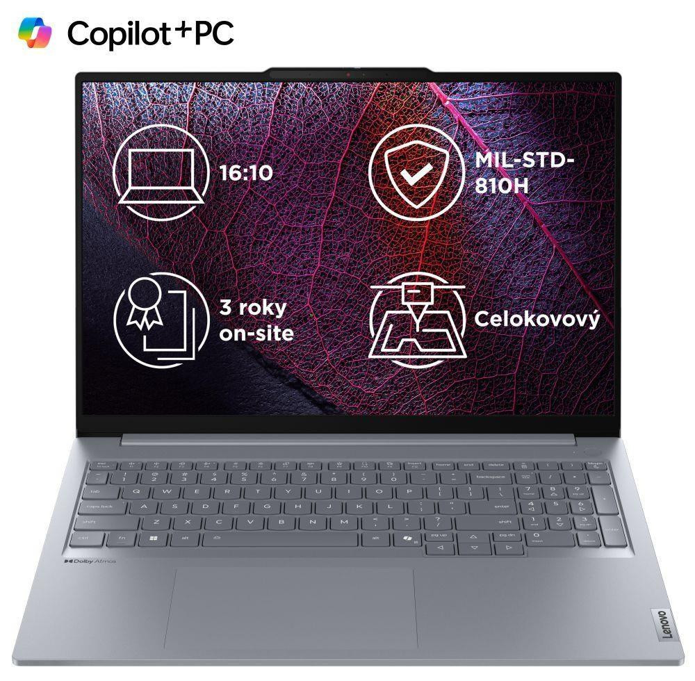 Lenovo ThinkBook 16 G7 QOY, X1P 42 100, 16.0˝ 1920x1200 WUXGA, UMA, 16GB, SSD 512GB, W11Pro, matný, 3y OS, AI 21NH000ACK