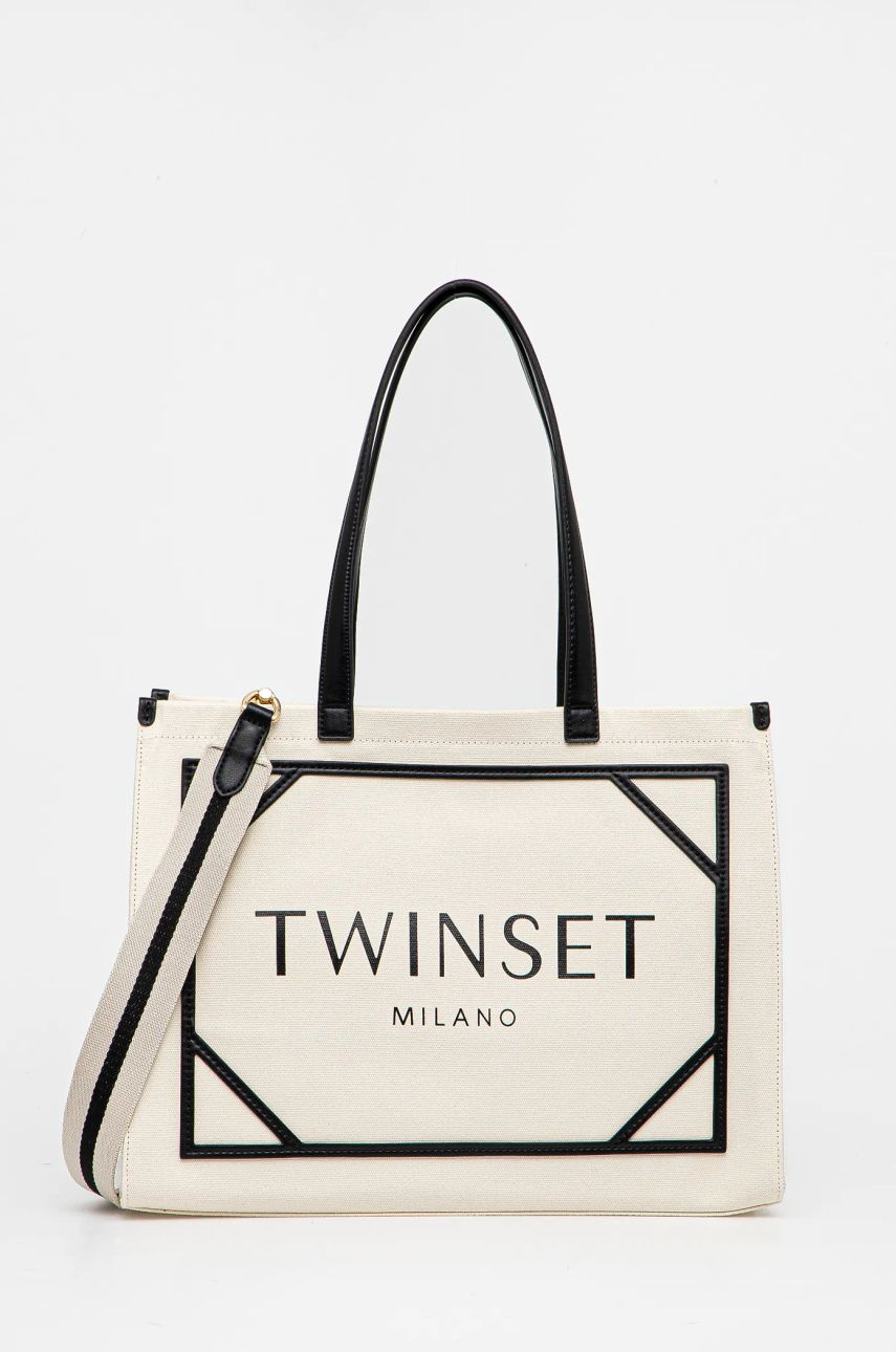 Kabelka Twinset béžová farba, 251TB7081