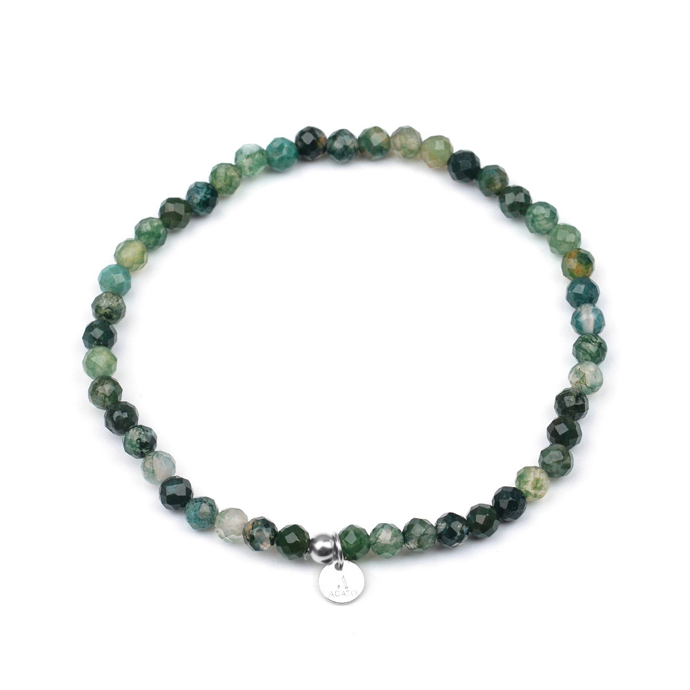 Agato Minerálny náramok s machovým achátom POL-B21/20G