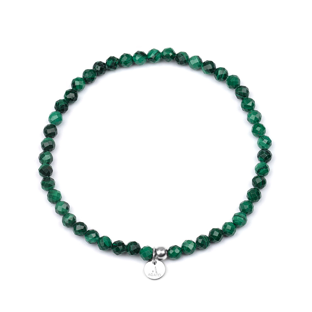 Agato Minerálny náramok s malachitom POL-B07/20G