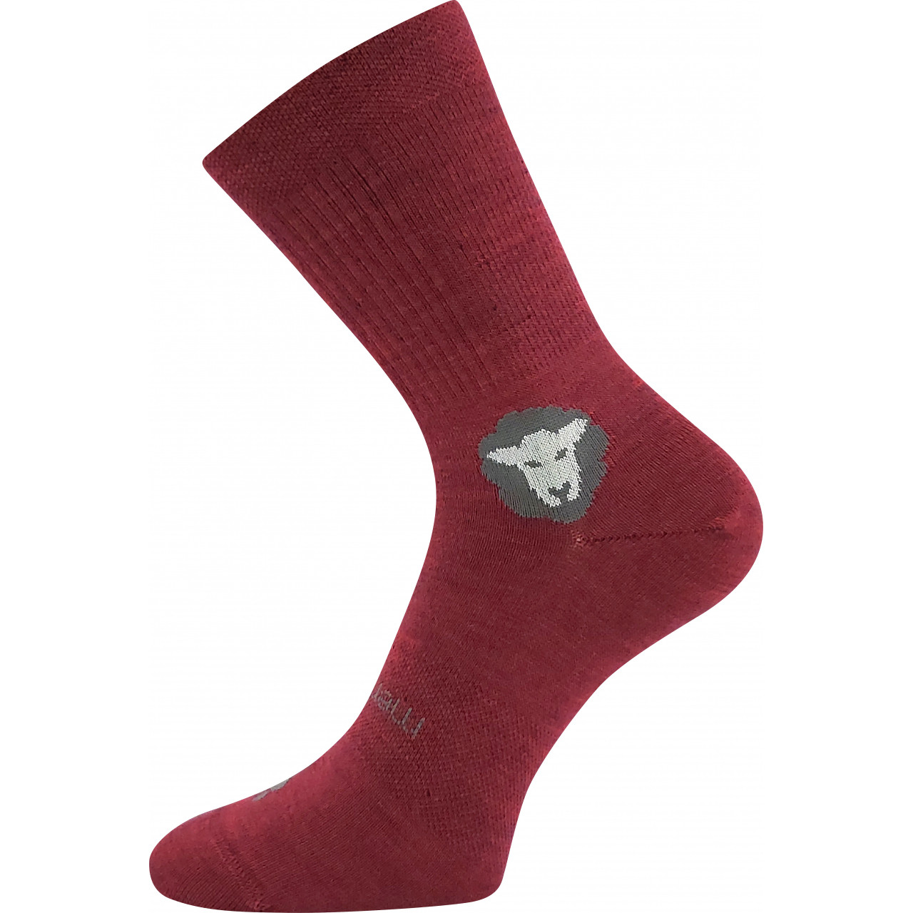 Ponožky unisex VoXX Barefootan Merino - tmavo červené, 35-38