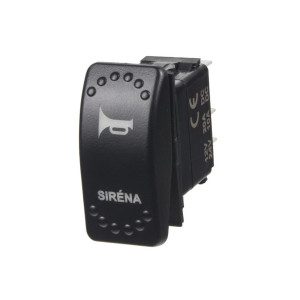 Tlačidlo SIRÉNA - 12/24V s LED podsvietením