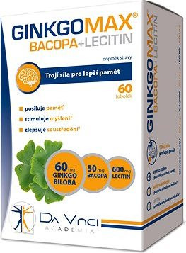 GinkgoMAX Bacopa + Lecitin Da Vinci Academia tob. 60