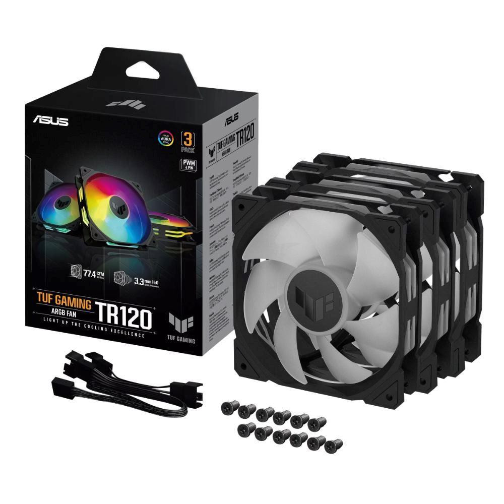 ASUS ventilátor TUF GAMING TR120 ARGB, 3x120mm, čierna