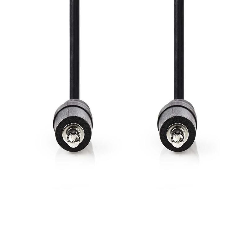 Nedis CAGB22000BK10 - Stereofónny Audio Kábel | 3,5mm Zástrčka - 3,5mm Zástrčka | 1 m | Čierna farba