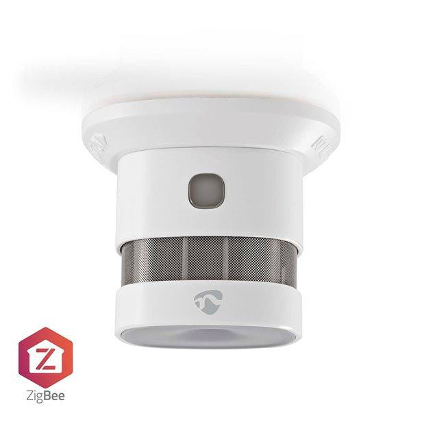 Nedis ZBDS10WT SmartLife Detektor Dyme| Zigbee 3.0 | Napájanie z batérie | Životnosť snímača: 10 Rok | 85 dB | Biela