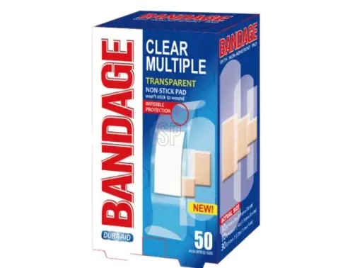 Vodeodolné náplasti (50 ks) priehľadné, 3 veľkosti%
